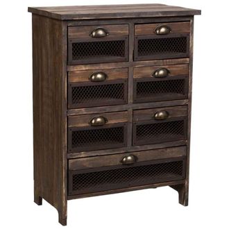 Wanderlust Deco Sinfonier de madera con 7 cajones marr&oacute;n 59x34x80.5h cm