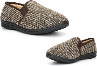 Generic Mens Carpet Slippers Size 6 Boys Slippers Size 7 Mens Slip On Slipper Slip On Slipper Sizes 6-12 Brown 12 UK