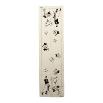 Chanel Pre-owned Scarves, female, White, Size: ONE SIZE Pre-owned Silk Scarf