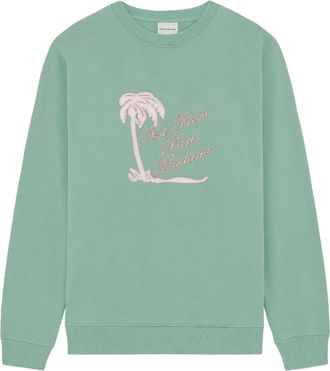 Dr&ocirc;le de Monsieur Muted Green Relaxed-Fit Sweatshirt