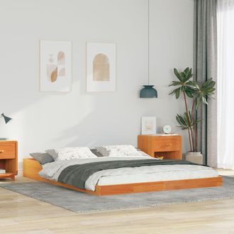 Berkfield Home Wax brown 140 x 210 cm Solid pine wood