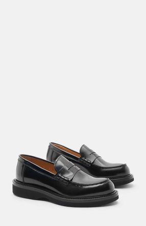 Scarosso Michelle Loafers in Black - Brushed Calf at Nordstrom, Size 39.5