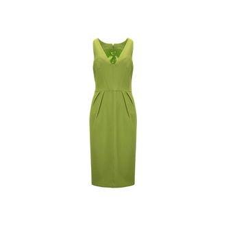 Elisabetta Franchi Midi Jurken - Dames - Casual kleedjes - Groen - XL - Polyester - Kleedjes