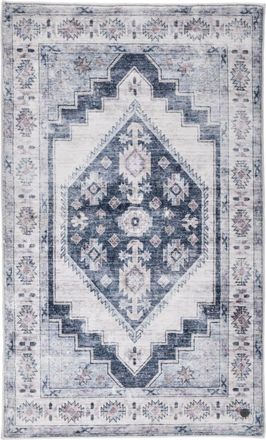 Tom Tailor Alfombra de ba&ntilde;o vintage impresa a m&aacute;quina gris 70x120 cm