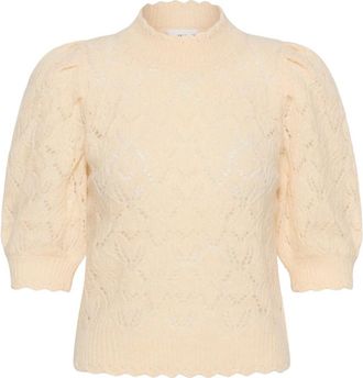 Part Two Dorthie PW Pullover - Dames - Ronde hals truien - Beige - XL - Wol - Truien & Vesten