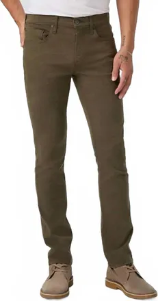 Paige Mens Transcend Federal Slim Straight Jean In Olive Branch