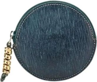 Loewe Pre-owned Wallets, female, Green, Size: ONE SIZE Pre-owned Leather Wallet