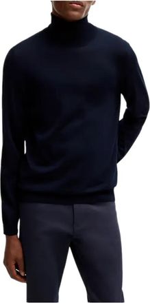 HUGO BOSS Pull Mens Musso P - Blue Cotton - Size Medium