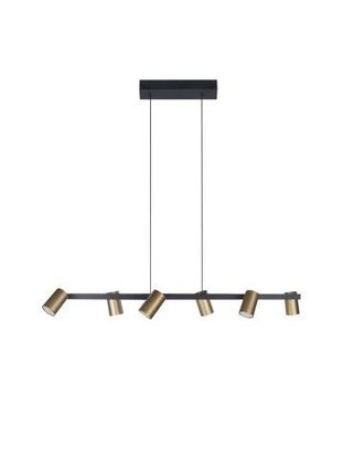 Mantra Mantra L&aacute;mpara Colgante Regulable Sal 6 Luces Blanco, Negro O Oro Ip20, 5,8cm &Oslash;