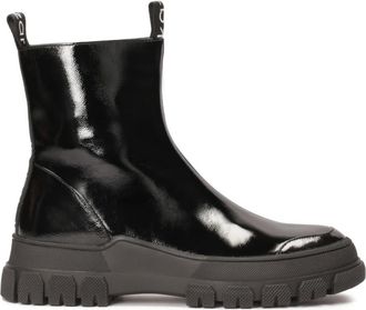 Kazar Gelakte ritslaarzen - Dames - Enkellaarsjes - Zwart - 37 EU - Leer - Schoenen