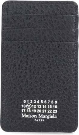 Maison Margiela Compact Textured Black Wallet With Signature Logo