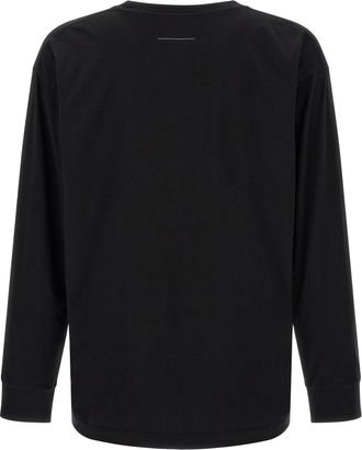 Maison Margiela Calligraphic Logo Print T-Shirt - Black