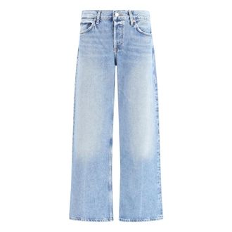 A Gold E Low Rise Loose Jeans - Dames - Jeans - Blauw - Maat: W28 Katoen