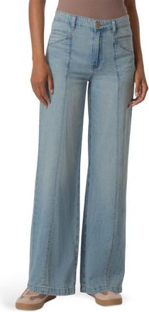 Kut from the Kloth Jodi High Waist Relaxed Straight Leg Cotton & Linen Jeans in Core at Nordstrom, Size 00