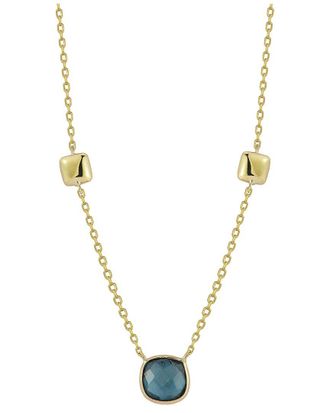 Italian Gold, Inc 14K Italian Gold London Blue Topaz Necklace