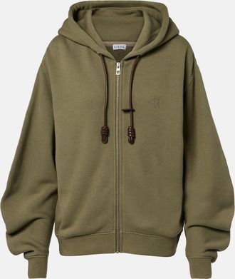 Loewe Flamenco cotton and cashmere zip-up hoodie