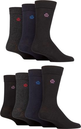 Jeff Banks Mens Plain Recycled Cotton Socks Pack of 7 Assorted 7-11