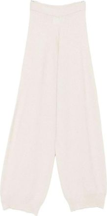 Fabiana Filippi Wide-Leg Knit Pants - Dames - Wijde Broeken - Beige - M - Broeken