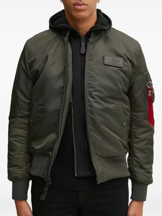 Alpha Industries Bomber con cappuccio - Verde