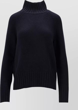 Max Mara long sleeve mock neck ribbed top