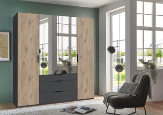 Wimex Drehtürenschrank »Burgos by fresh to go« mit extra grossen Schubladen, mit Spiegeltüren