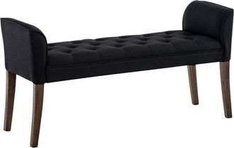 Clp Clp - Chaise Longue Cleopatra Tapizado En Tela Negro Antiguo Oscuro