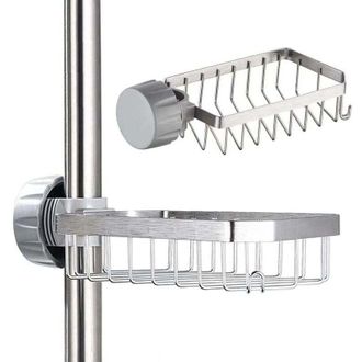 OEM Jabonera Para Estante De Ducha - Soporte De Champ&uacute; De Acero Inoxidable Para Ducha Sin Necesidad De Taladrar Para Varilla De 20-32 Mm - Crezuo