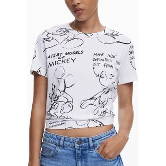Desigual Bianco Katoenen Dames T-Shirt