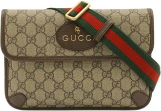 Gucci Pre-owned Sherry Line Fanny Pack - Dames - Vintage Heuptassen - Beige - ONE Size - Leer - Vintage