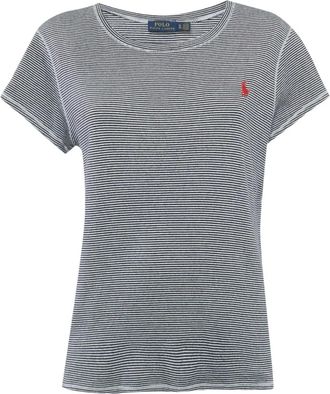 Ralph Lauren T-shirt con logo a righe - Bianco