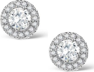 The Diamond Store Ella Halo Lab Diamond Earrings 0.65ct set in 9K White Gold