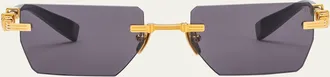 Balmain Pierre Oval Acetate Sunglasses