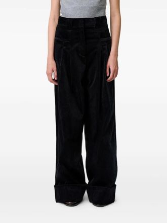 Claudie Pierlot high-waist wide-leg trousers - Black