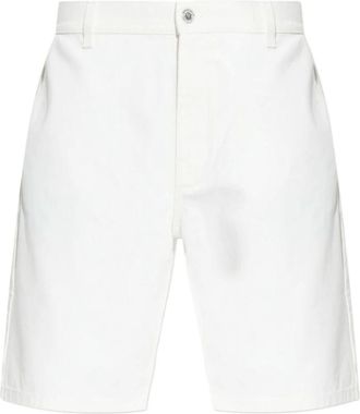 Balmain Logo-patch Denim Shorts - Heren - Denim shorts - Wit - W31 - Denim - Korte Broeken