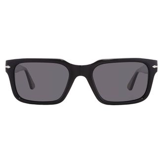 Persol Polarized Dark Grey Rectangular Mens Sunglasses PO3272S 95/48 53