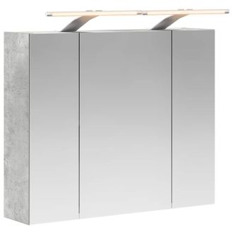vidaXL Armario Con Espejo De Ba&ntilde;o Gris Concreto 60 X 14,5 X 50 Cm Vidaxl