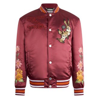 Philipp Plein Jassen, Heren, Rood, 5Xl, Nylon, Satin Bomber Fairy Deluxe