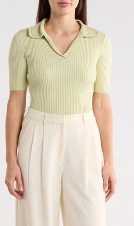 T Tahari Elbow Length Sleeve Polo in Mint Frost at Nordstrom Rack, Size X-Small