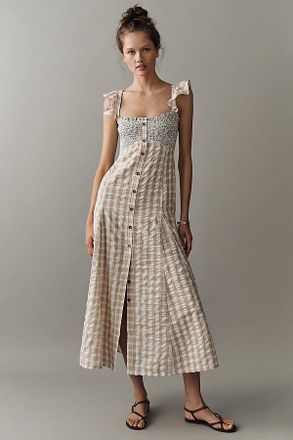 Pilcro Cotton Buttondown Midi Dress