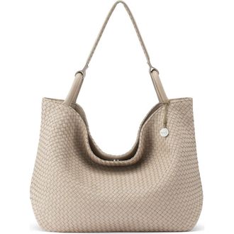 The Sak Los Feliz Large Tote Leather Bag in Woven Sand at Nordstrom