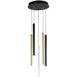 Luce-Ambiente-Design Luce Ambiente E Design - Sospensione led pype a 5 pendenti multicolore 35W con funzione cct