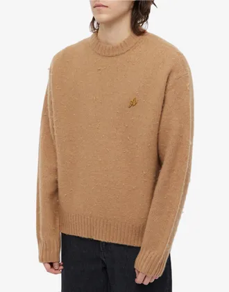 Axel Arigato Mens Beyond Wool Cashmere Sweater Beige Clothing > Knitwear