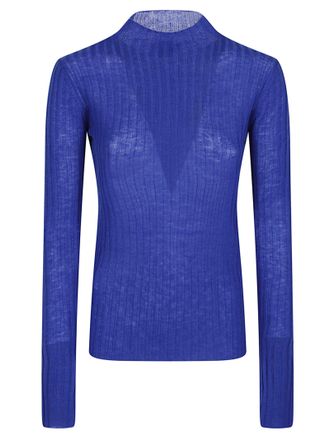 Pinko Muggito Round Nek Ribbed Wool Sweater