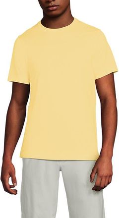 Lands End Short Sleeve Cotton Supima Tee in Pale Sunbeam Yellow at Nordstrom, Size Xx-Large