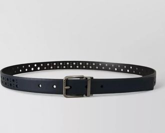 Dolce & Gabbana perforated leather skinny belt