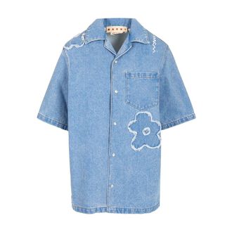 Marni Dames, Blouses & Shirts, Blauw, Maat: S Denim