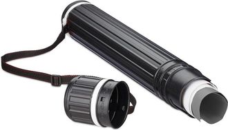 Relaxdays 10 x poster tube, up to size A0, for transporting posters and drawings, extendable 64-107 cm, drawing roll, black/white