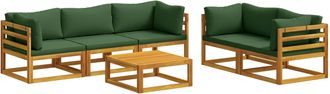 vidaXL Juego De Sof&aacute; 6 Uds. Natural Madera De Acacia S&oacute;lida Vidaxl