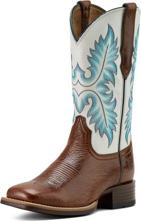 Ariat Womens Canyon Point Western Boots in Gingersnap White Icing, B Medium Width, Size 4.5, by Ariat