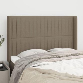 vidaXL Cabecero Con Orejas De Tela Gris Taupe 147x16x118/128 Cm Vidaxl